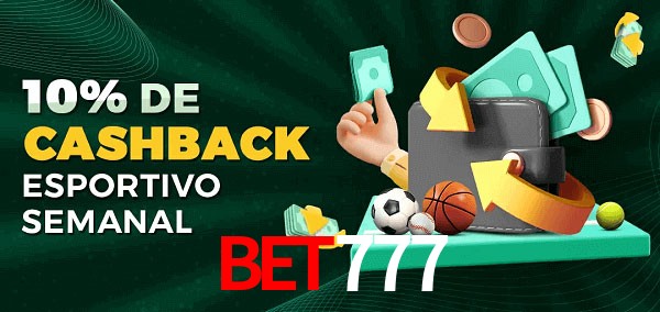 10% de bônus de cashback na BET777